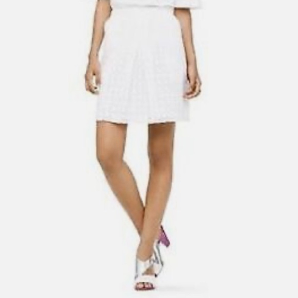 Club Monaco Gisella A-line eyelet mini skirt inverted pleat 6